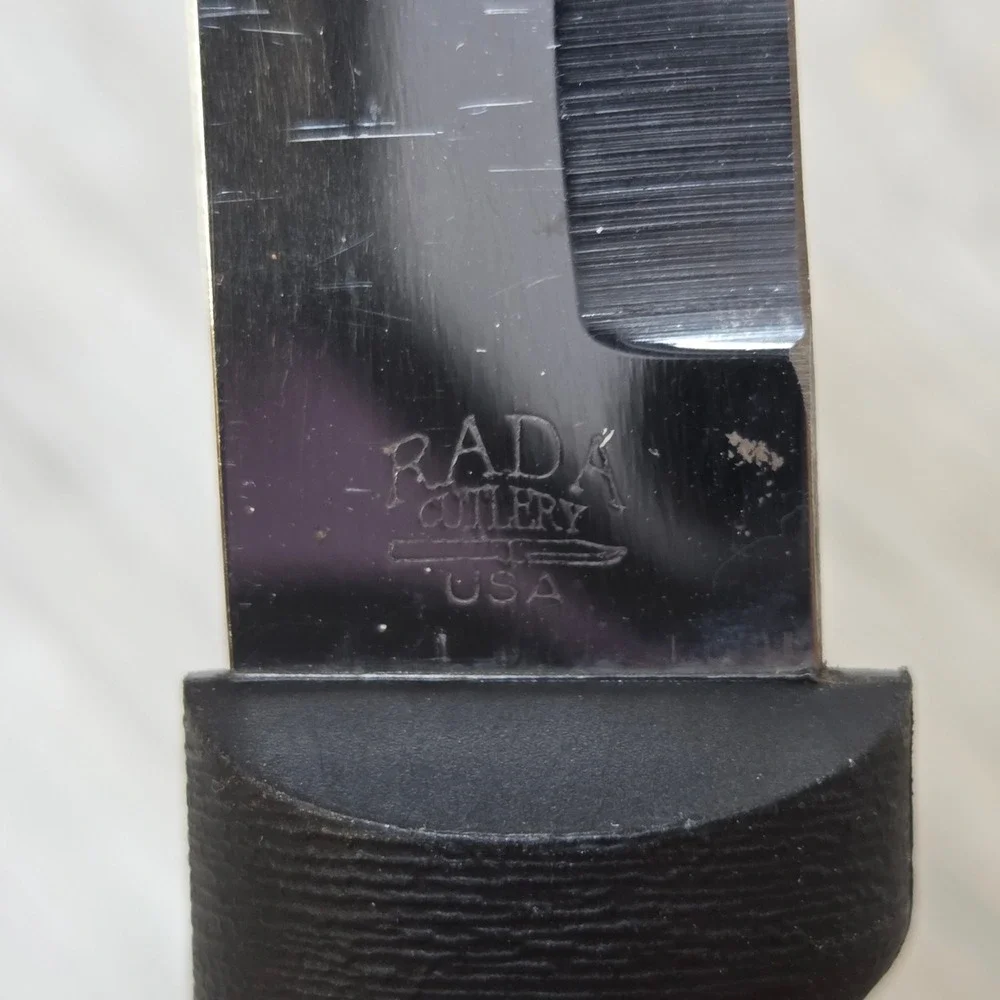 Rada Cutlery Paring Knife Black Resin Handle Stainless Steel USA Made 6.75 in
